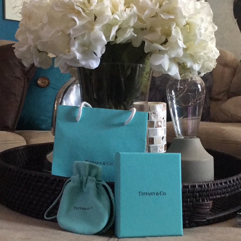 Authentic Tiffany & Co. bag, pouch, and box